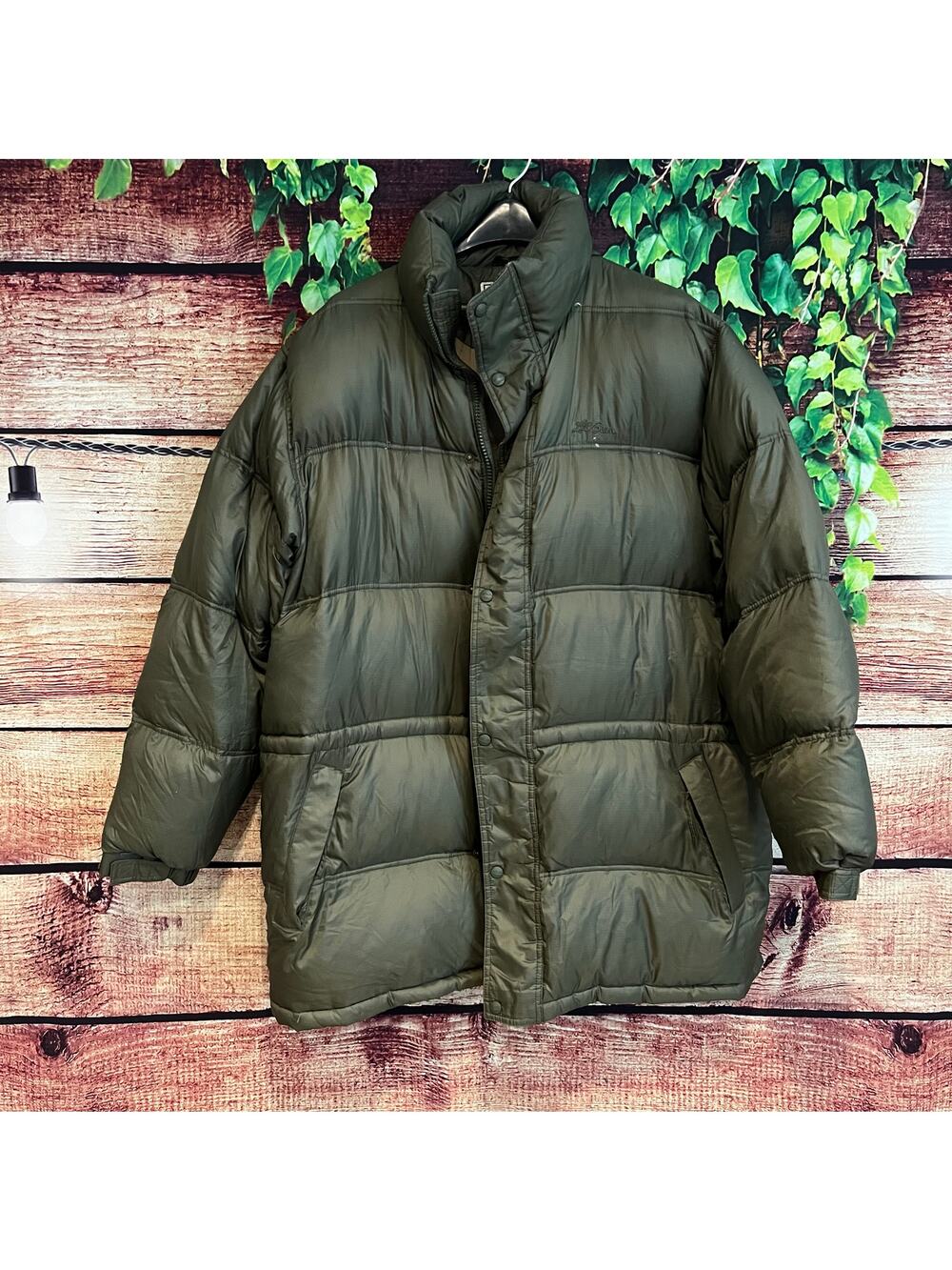 Vintage LL Bean GOOSE DOWN Full Zip Puffer Jacket Coat Mens XLT TALL Pockets